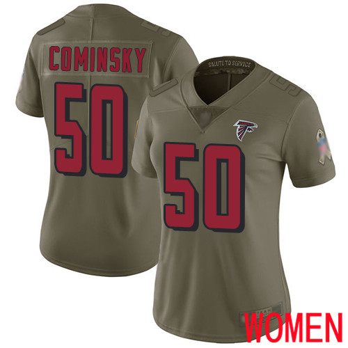 Atlanta Falcons Limited Olive Women John Cominsky Jersey NFL Football #50 2017 Salute to Service